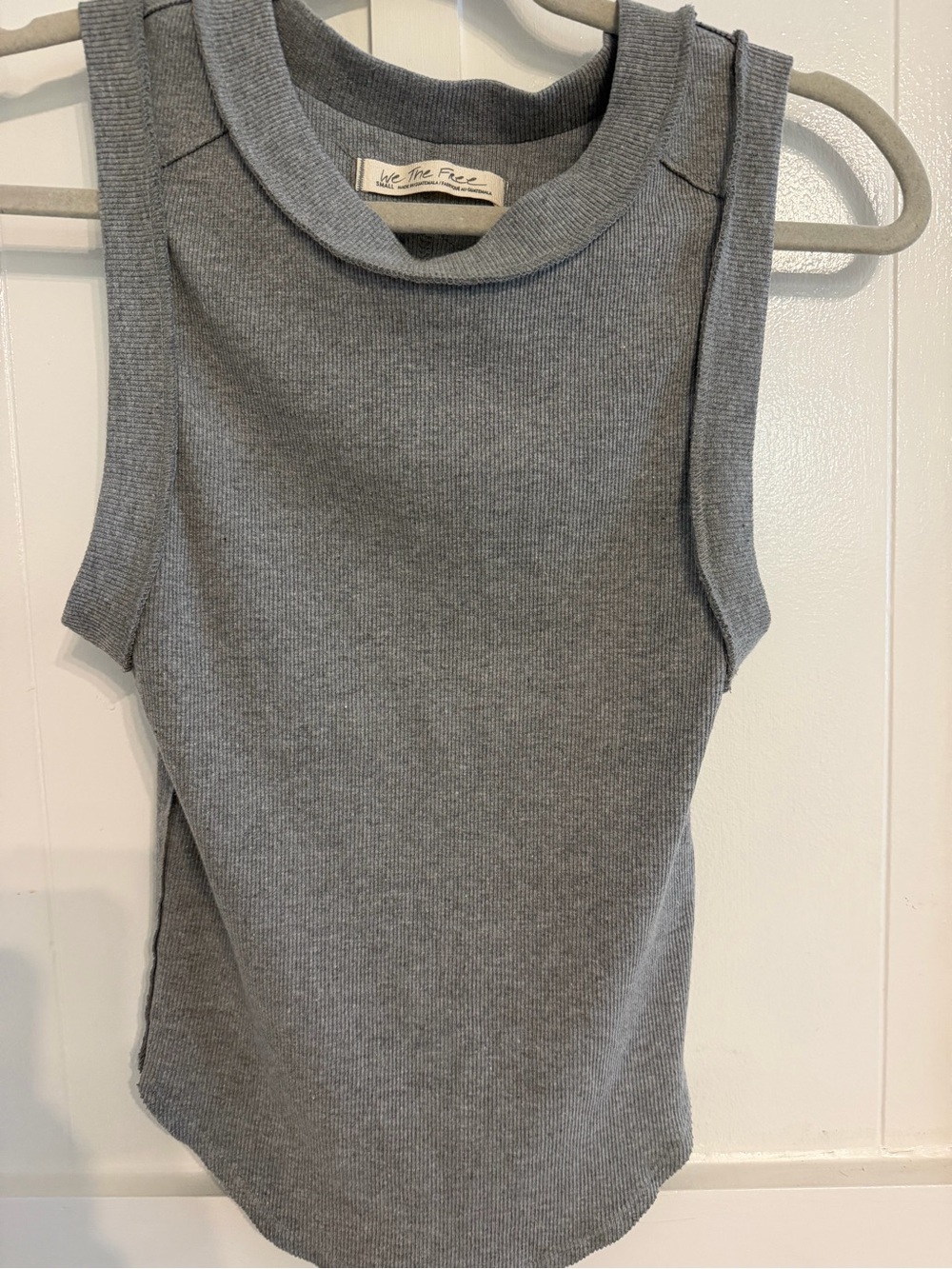 We The Free Ribbed Tank Top - Gray